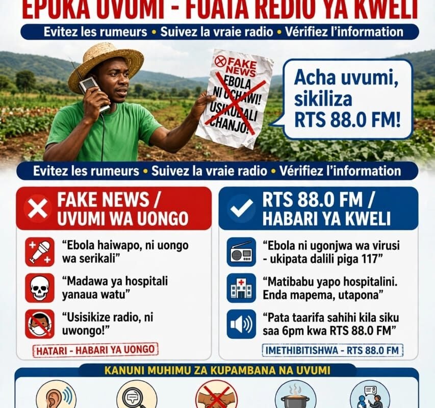 Ebola en Ituri : en milieu rural, la radio reste un outil essentiel de prévention